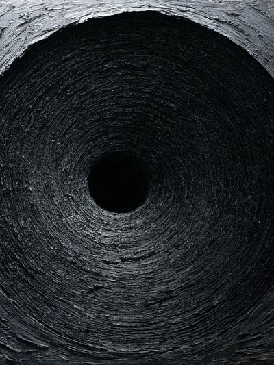 Black Spiral Texture Abstract Poster. poster