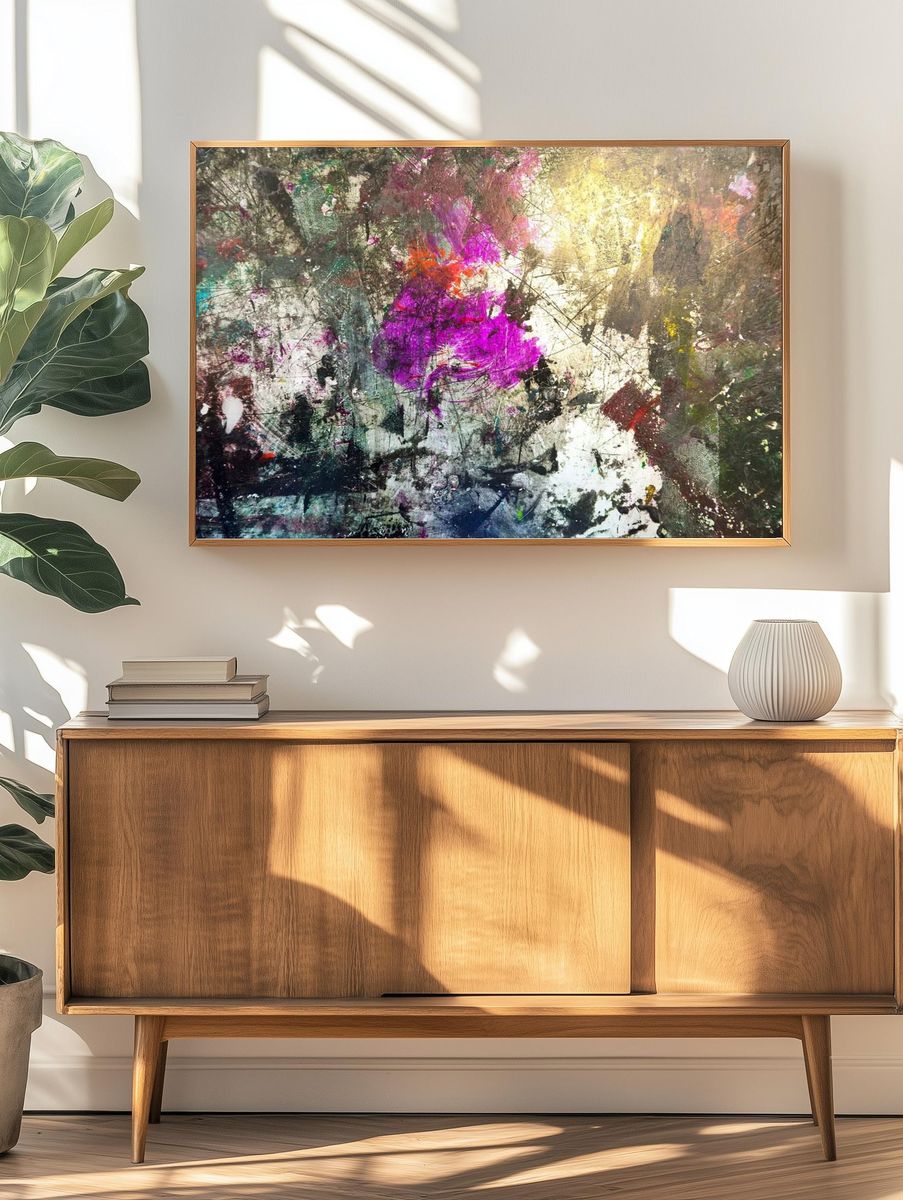 Vibrant Abstract Texture Poster. — room view 3