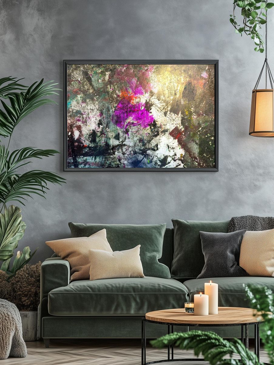 Vibrant Abstract Texture Poster. — room view 4