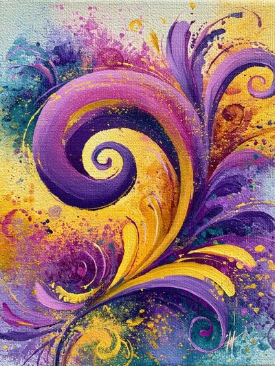 Purple Swirl Abstract Poster.