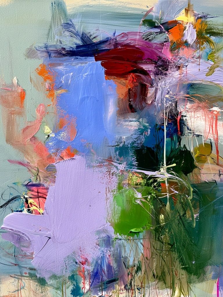 Pastel Brushstroke Abstract Poster. poster detail