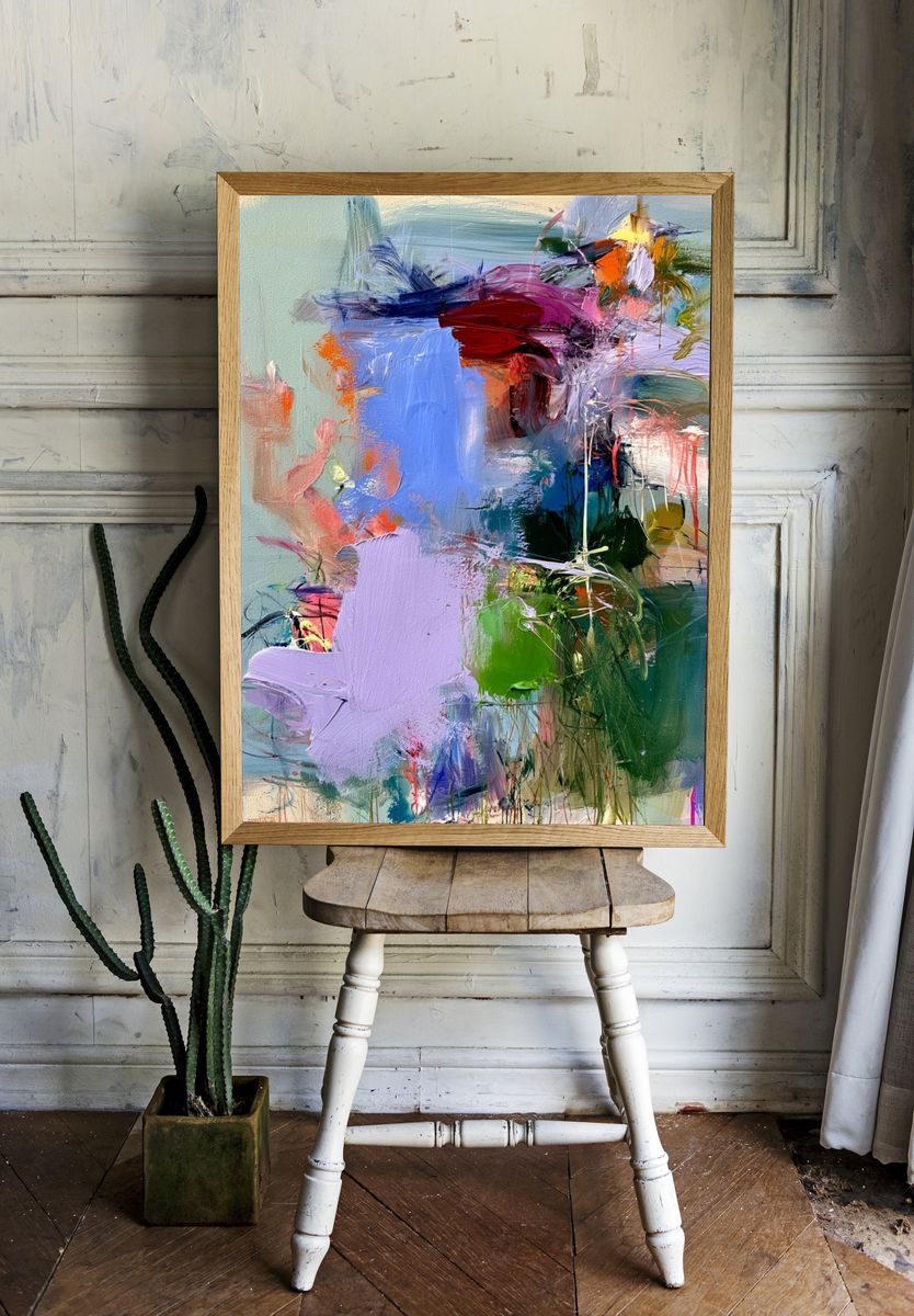Pastel Brushstroke Abstract Poster. room preview