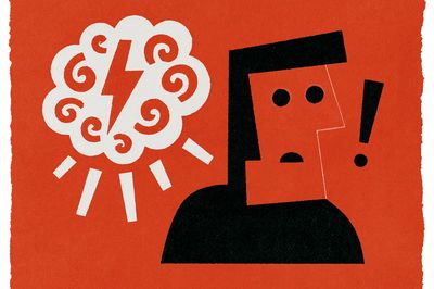Abstract Face and Sun Poster.