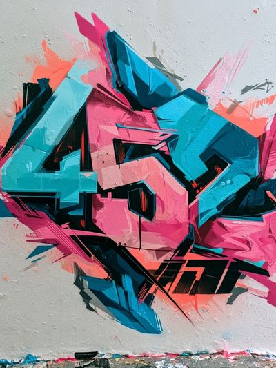 Neon Graffiti Abstract Poster.
