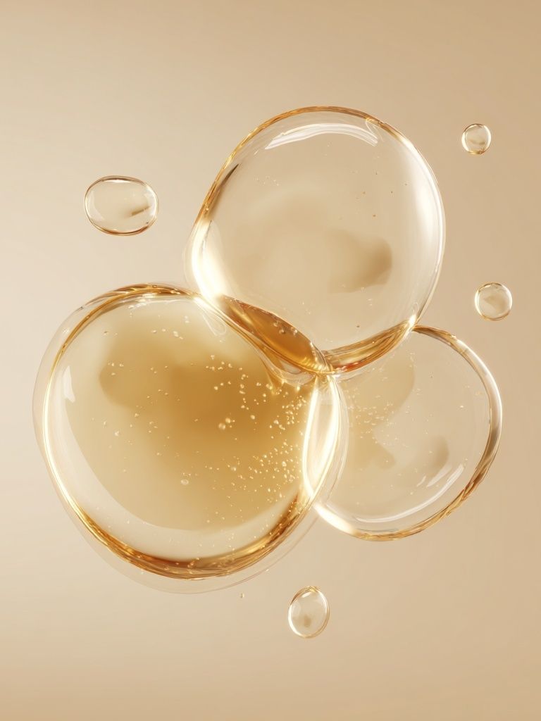 Golden Glass Orbs Abstract Poster. poster detail