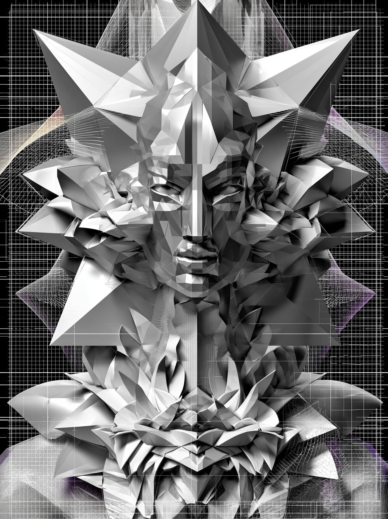 Geometric Mask Abstract Poster. poster detail