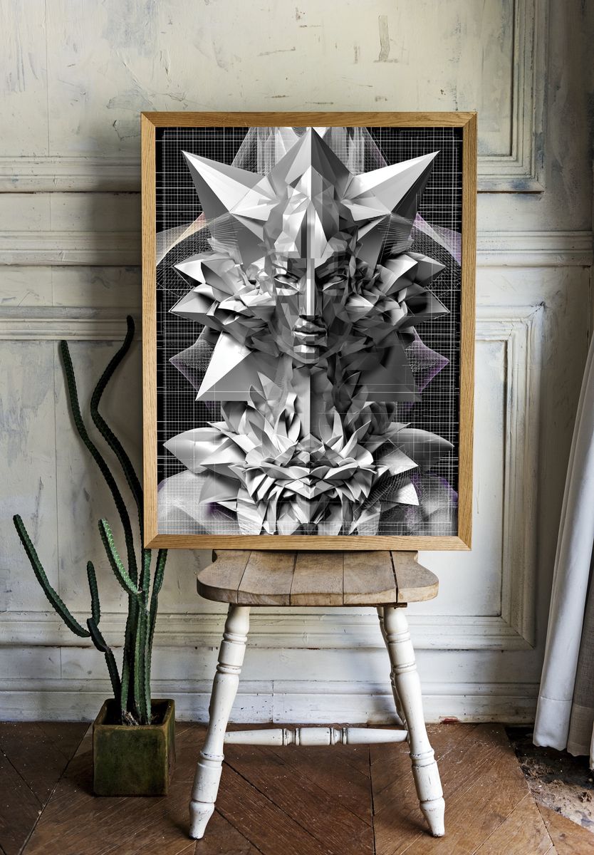 Geometric Mask Abstract Poster. room preview