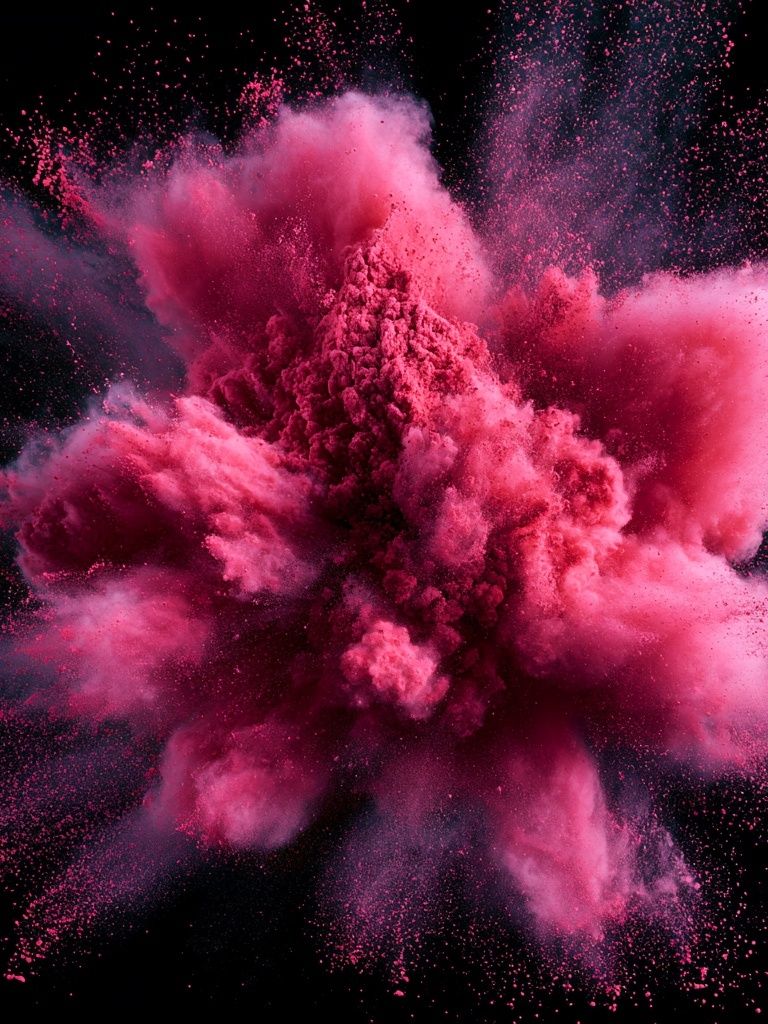 Pink Powder Burst Abstract Poster. poster — abstract art