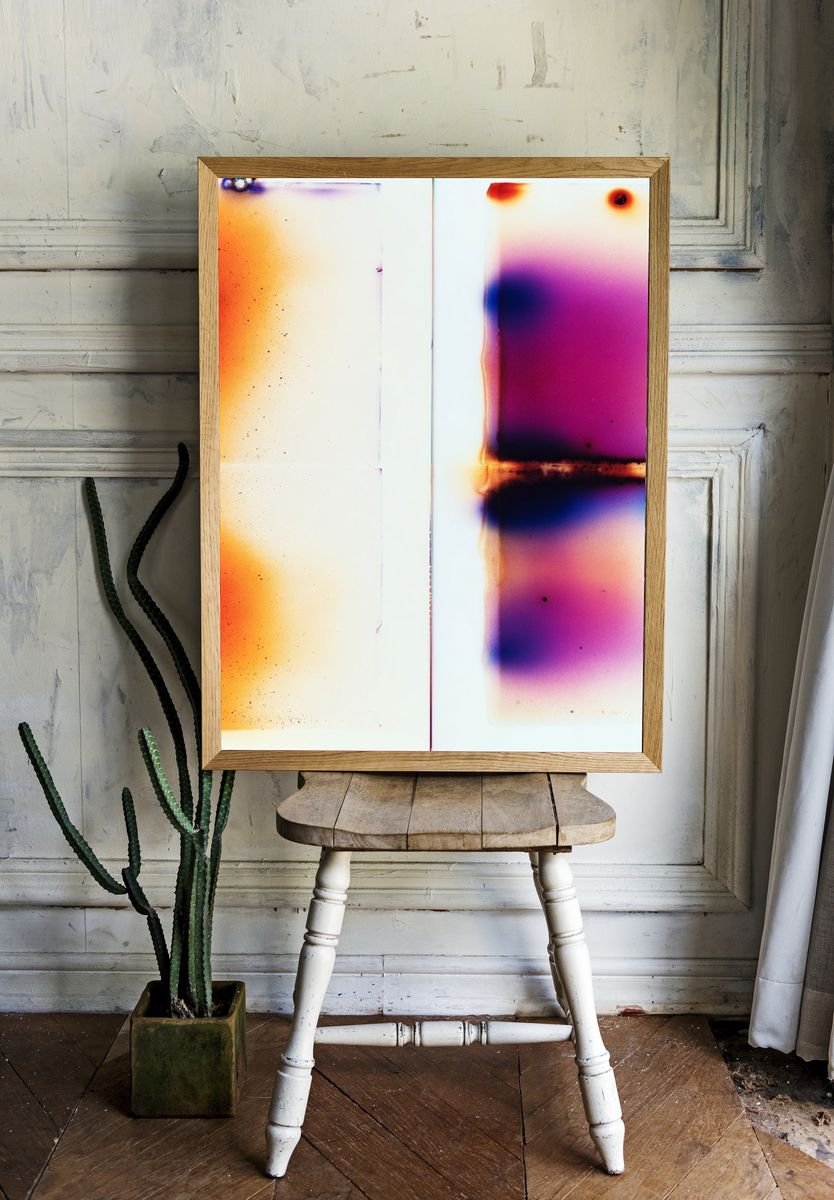 Neon Gradient Abstract Poster. — room view 1