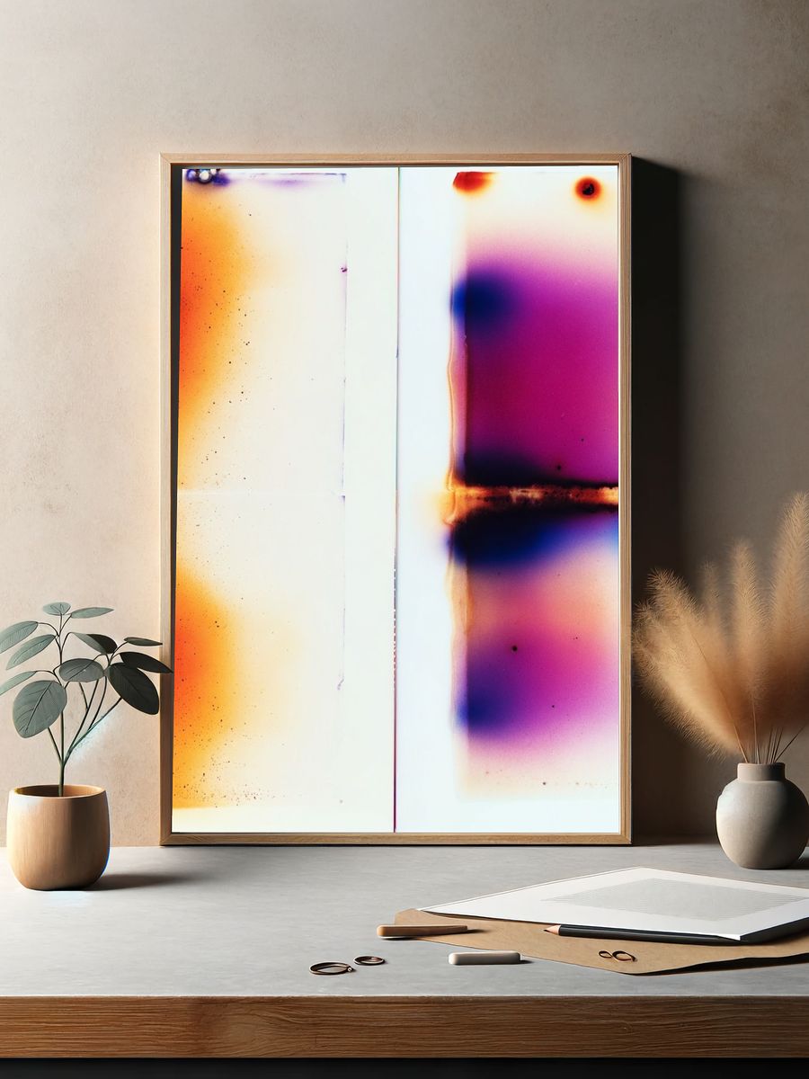 Neon Gradient Abstract Poster. — room view 2