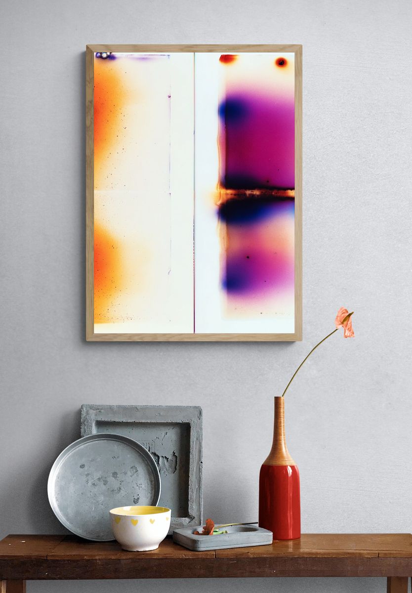 Neon Gradient Abstract Poster. — room view 3