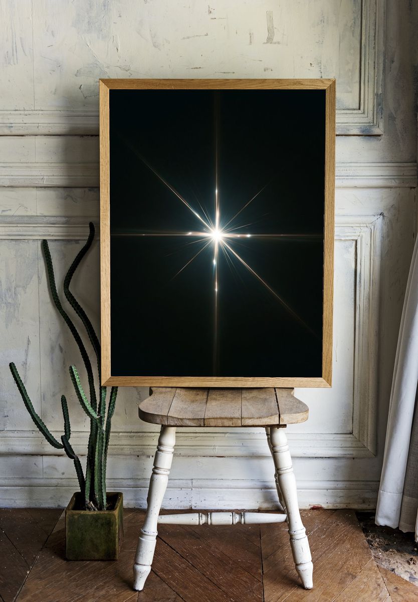 Radiant Starburst Abstract Print. room preview