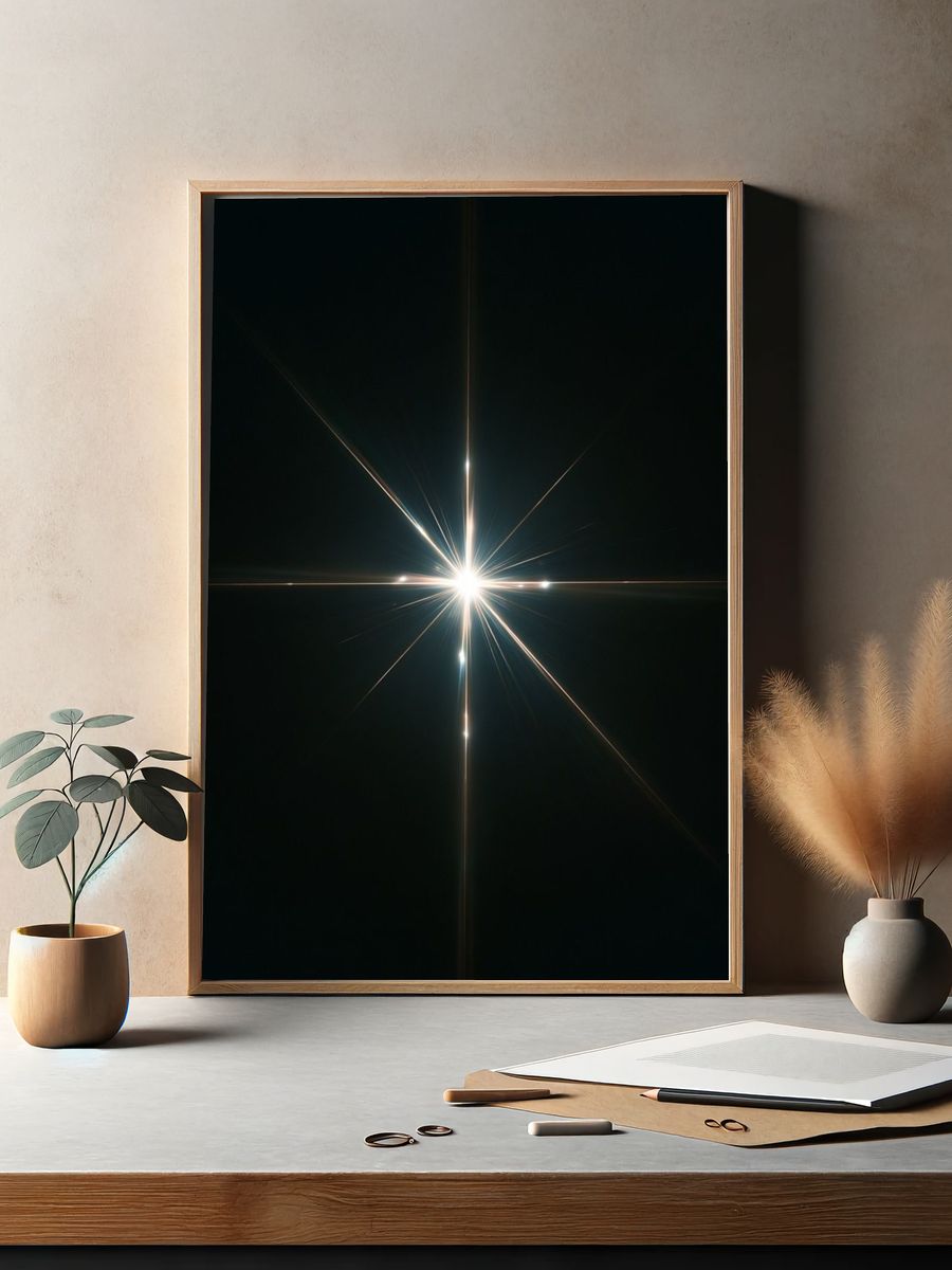 Radiant Starburst Abstract Print. — room view 2