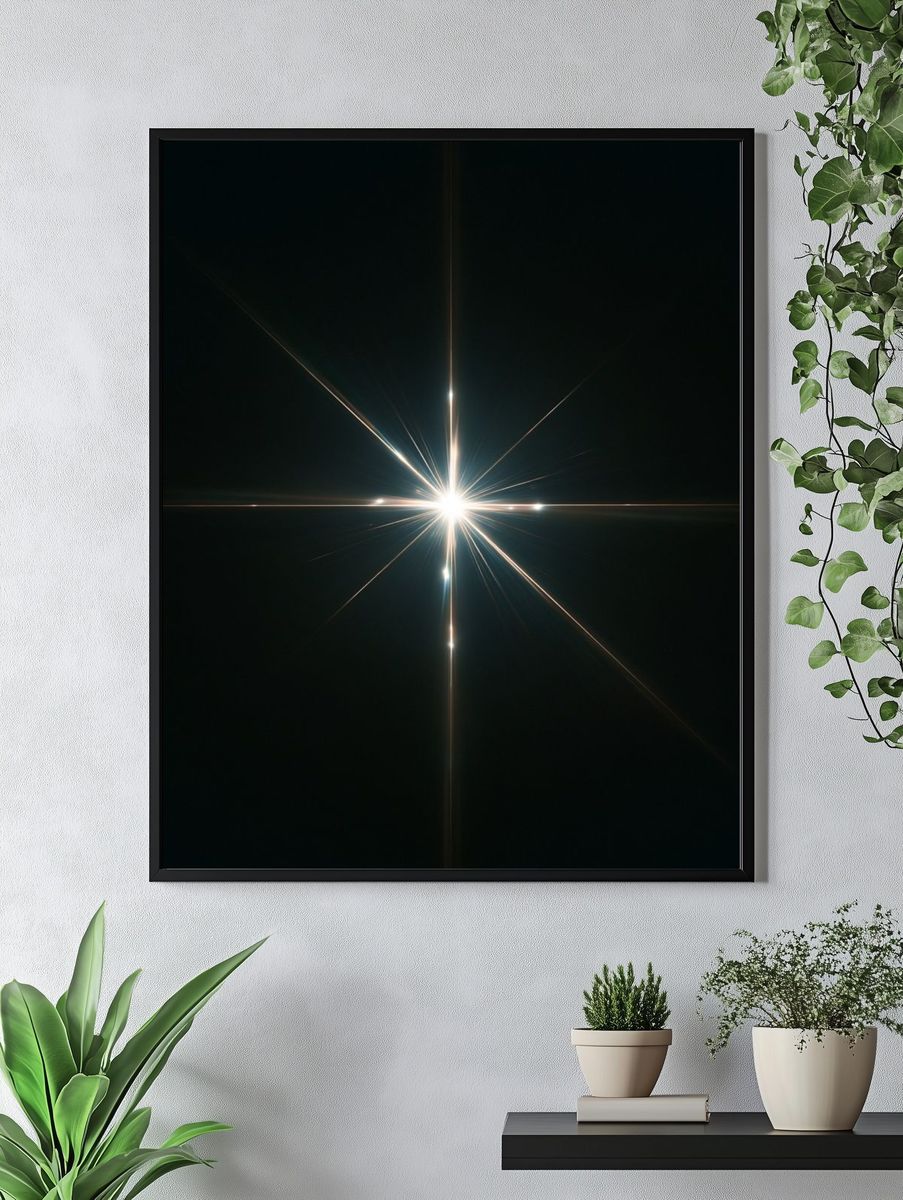Radiant Starburst Abstract Print. — room view 4