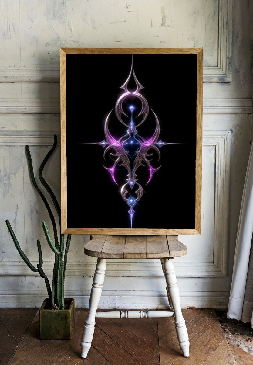 Celestial Sigil Abstract Poster. room preview