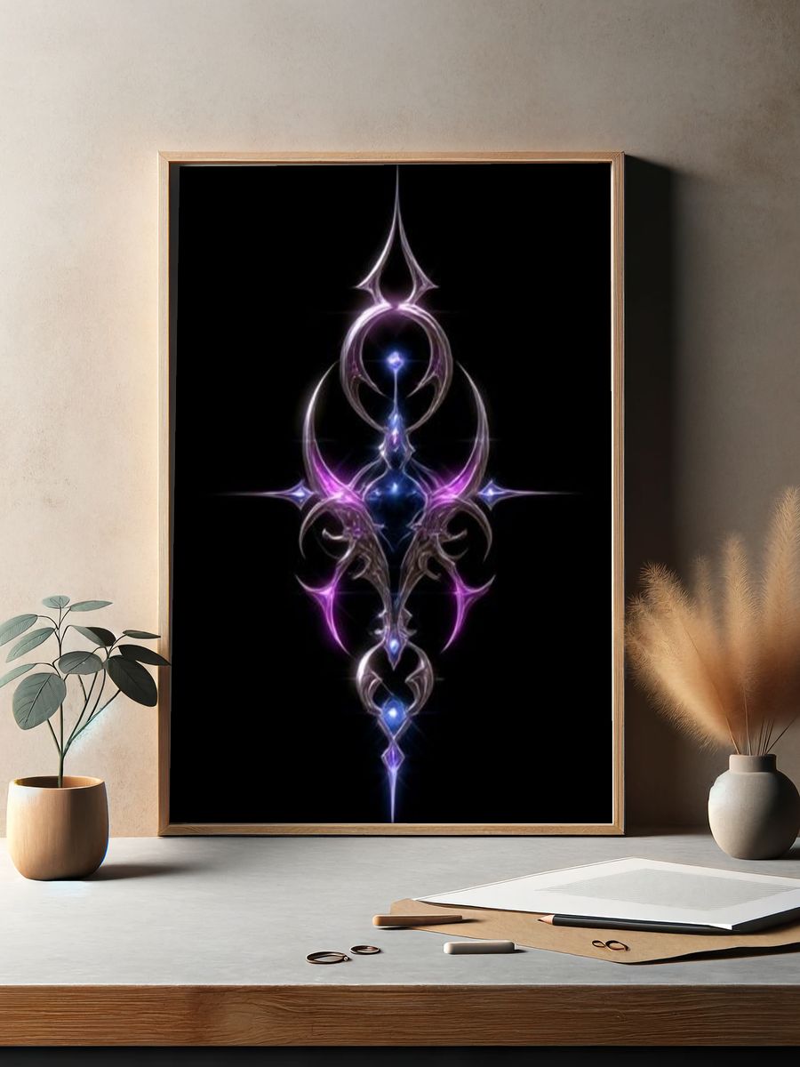 Celestial Sigil Abstract Poster. — room view 2