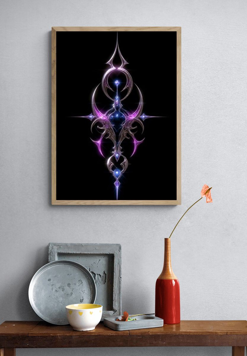 Celestial Sigil Abstract Poster. — room view 3