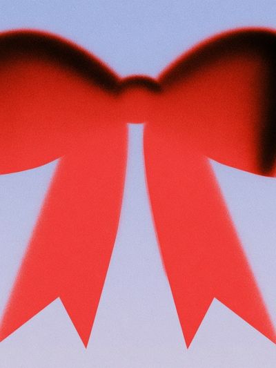 Red Bow Abstract Poster. poster