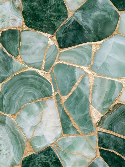 Green Onyx Mosaic Abstract Poster.