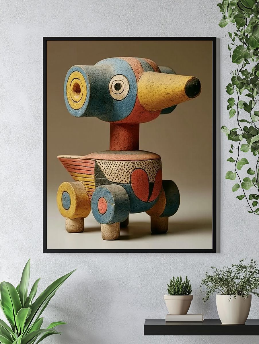 Abstract Totem Sculpture Print. — room view 4