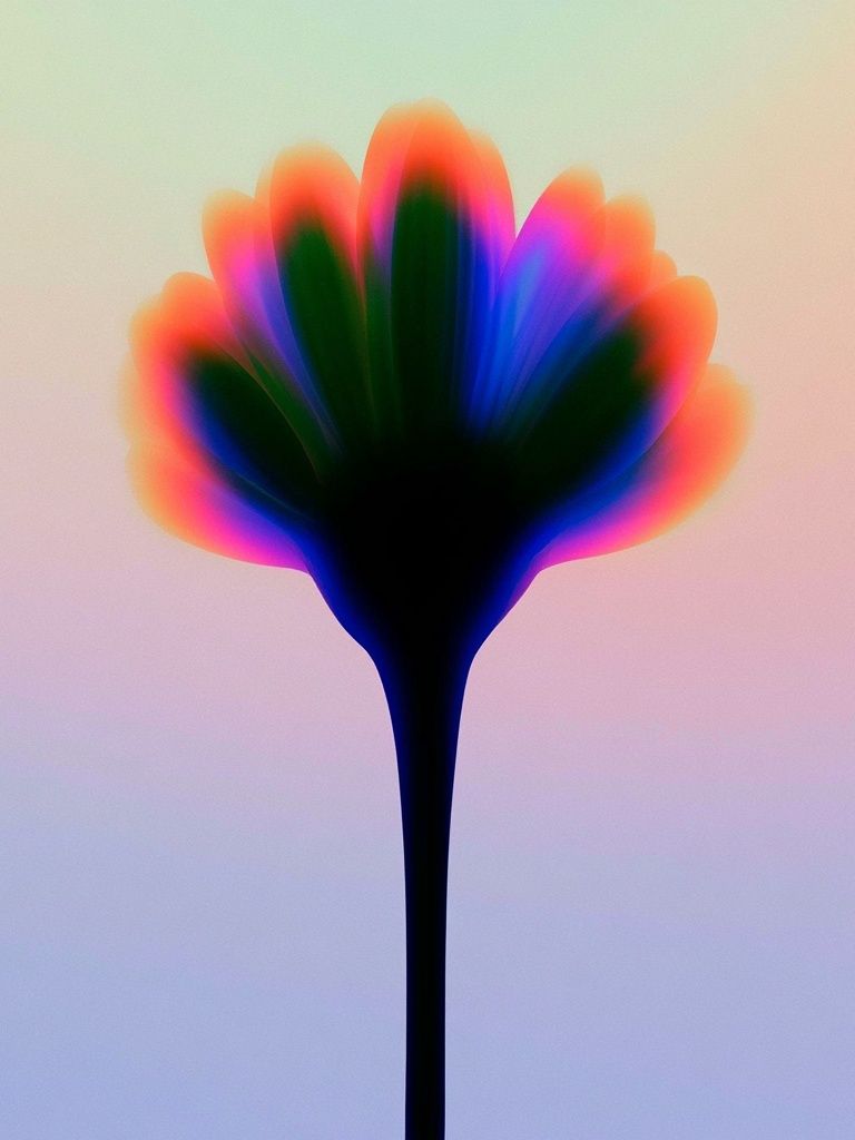 Neon Bloom Abstract Poster. poster — abstract art