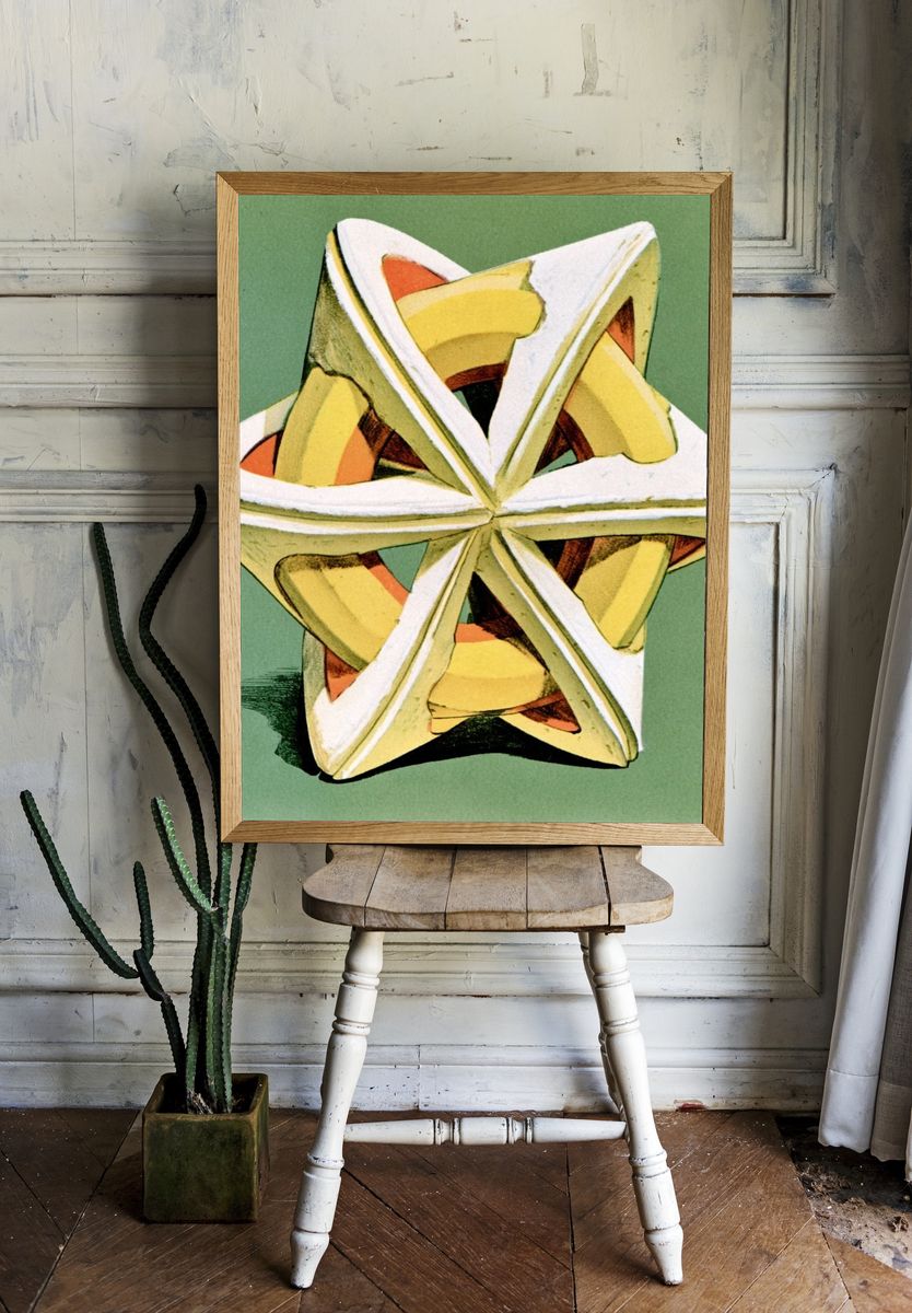 Geometric Star Abstract Poster. — room view 1