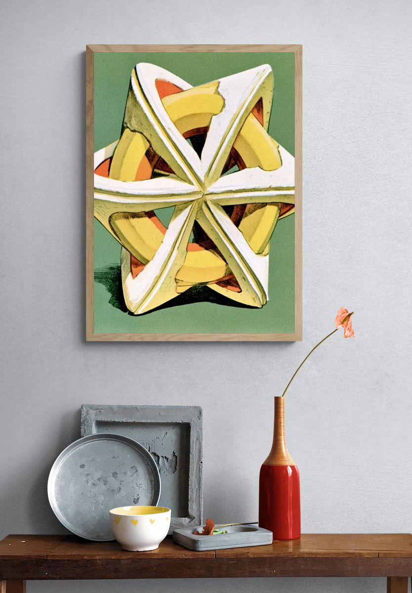 Geometric Star Abstract Poster. — room view 3