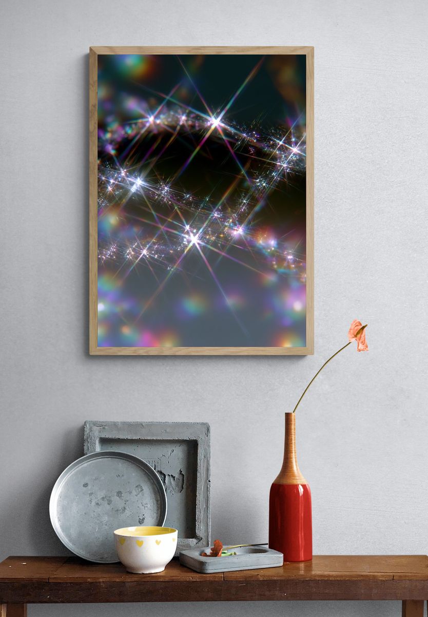 Prismatic Light Spark Abstract Poster. — room view 3
