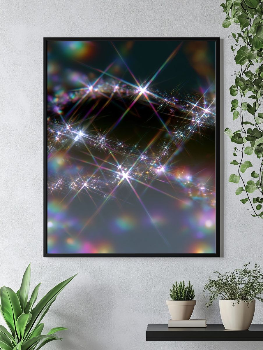 Prismatic Light Spark Abstract Poster. — room view 4