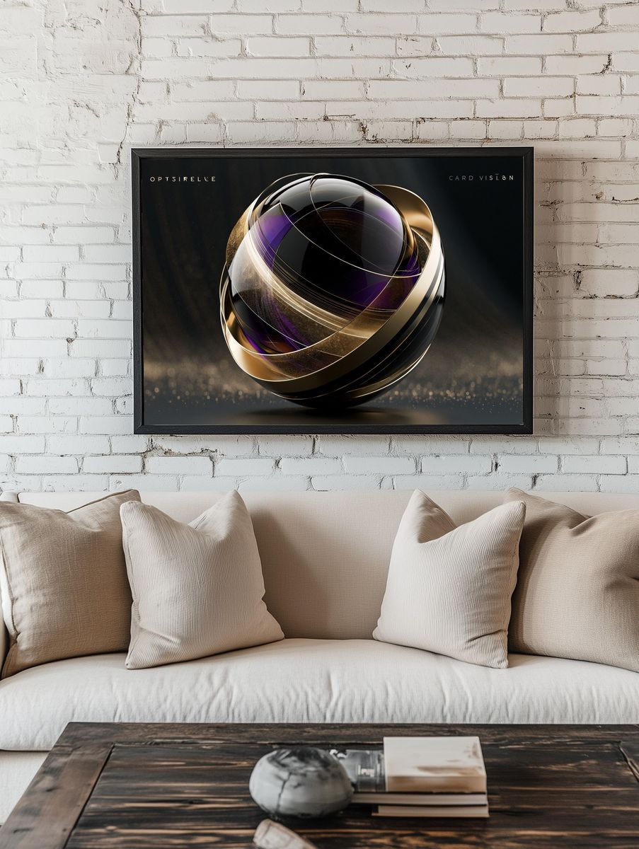 Abstract Orb Luxury Poster. room preview