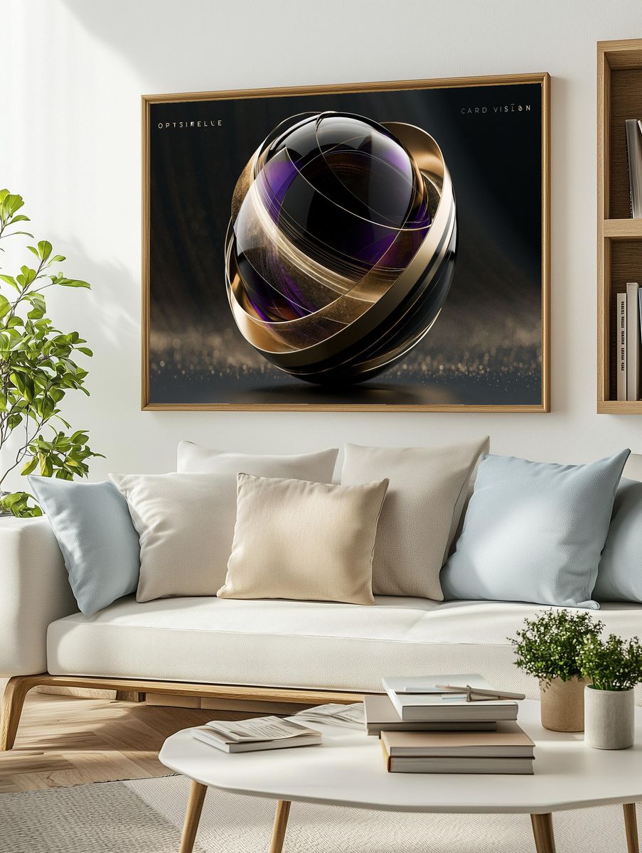 Abstract Orb Luxury Poster. — room view 2
