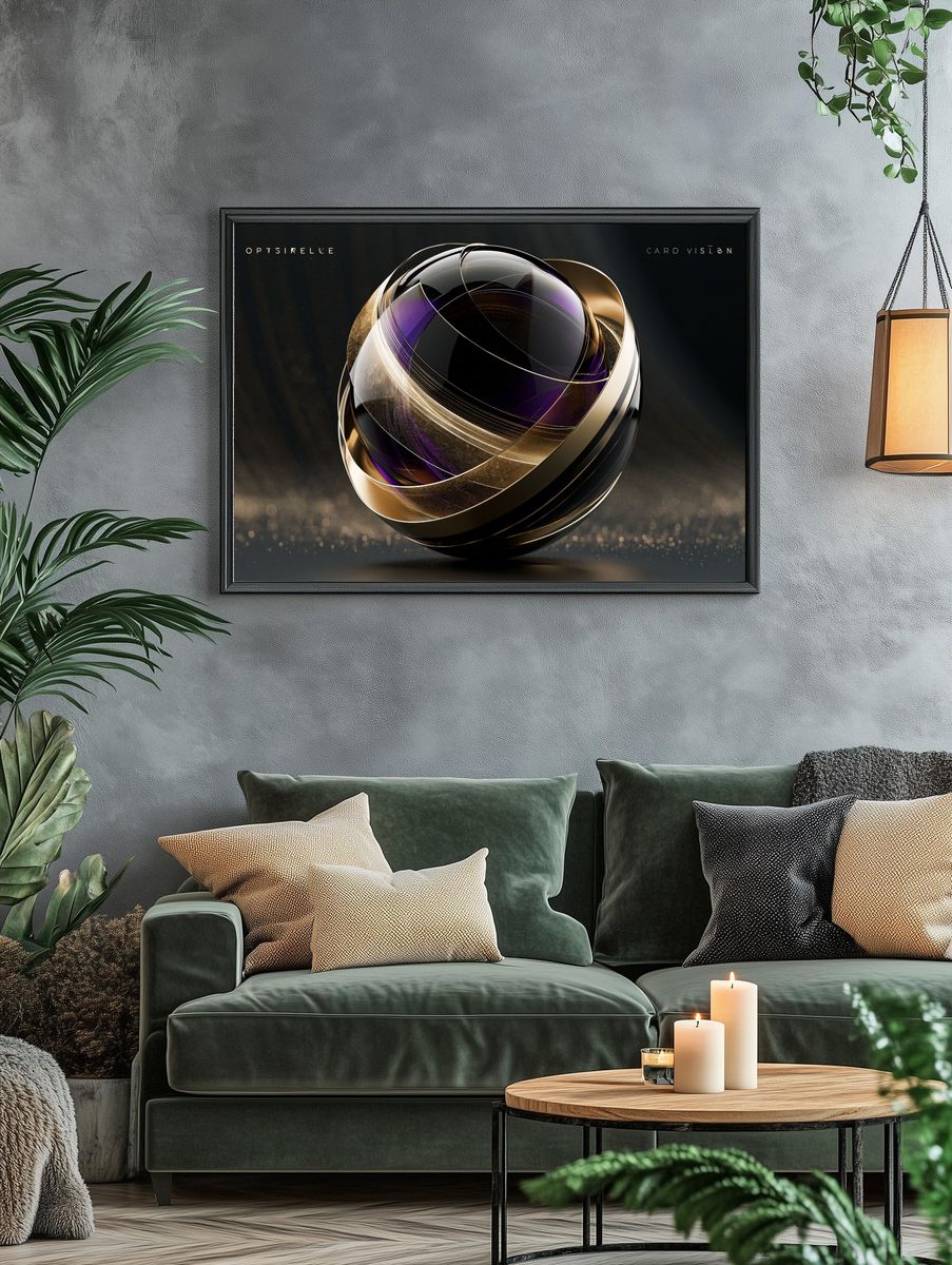 Abstract Orb Luxury Poster. — room view 4