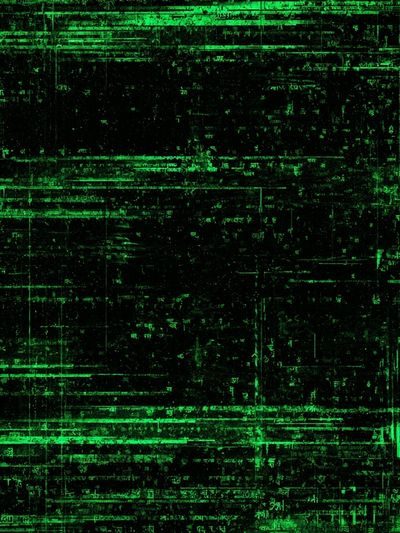Neon Green Glitch Abstract Poster.