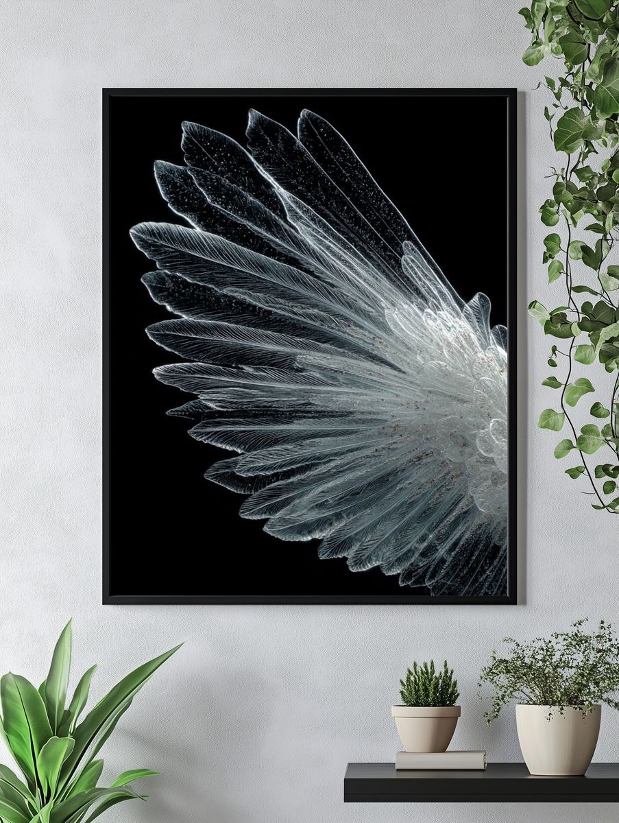 Crystal Feather Abstract Print. — room view 4