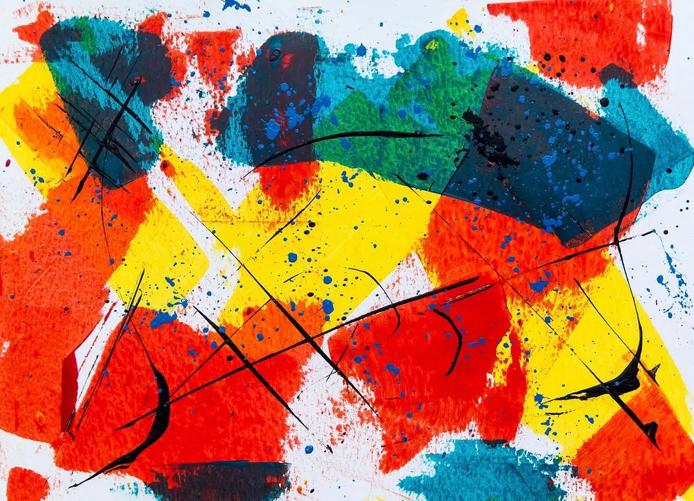 Free bold abstract painting background. poster — abstract art