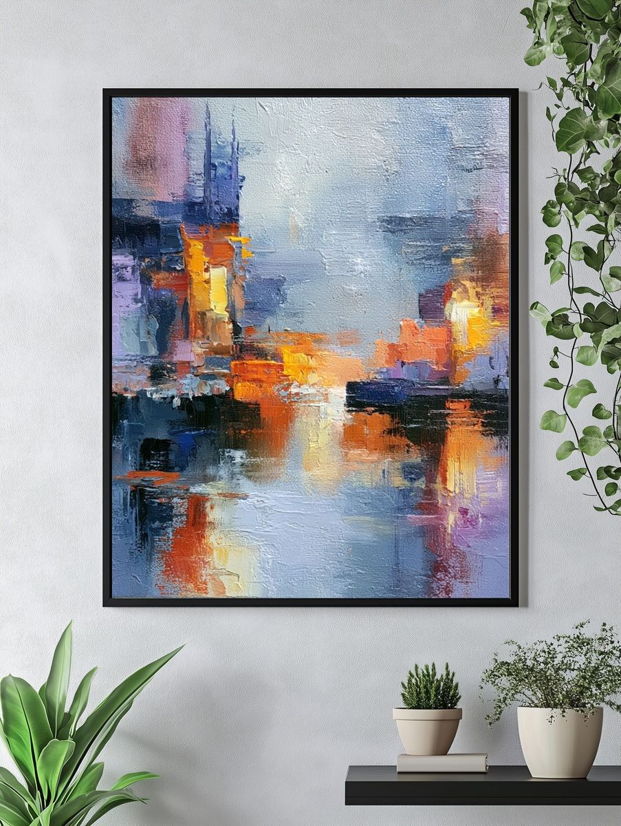 Abstract City Lights Poster. — room view 4