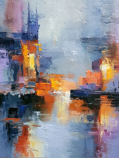 Abstract City Lights Poster.