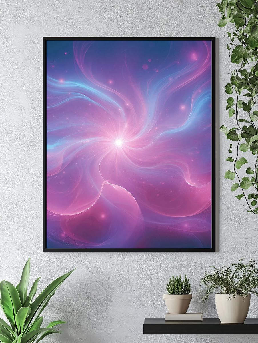 Cosmic Aurora Glow Print. — room view 4