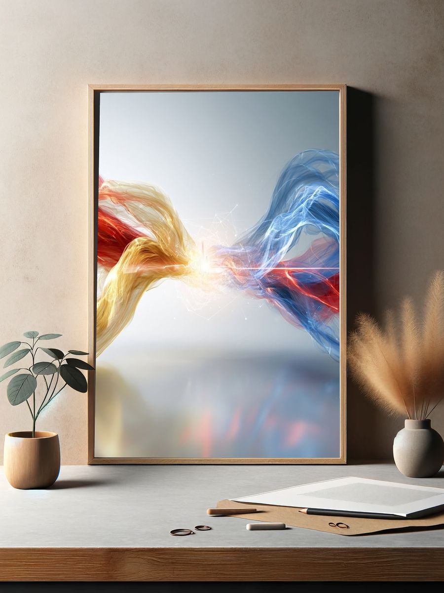 Chromatic Flow Abstract Poster. — room view 2