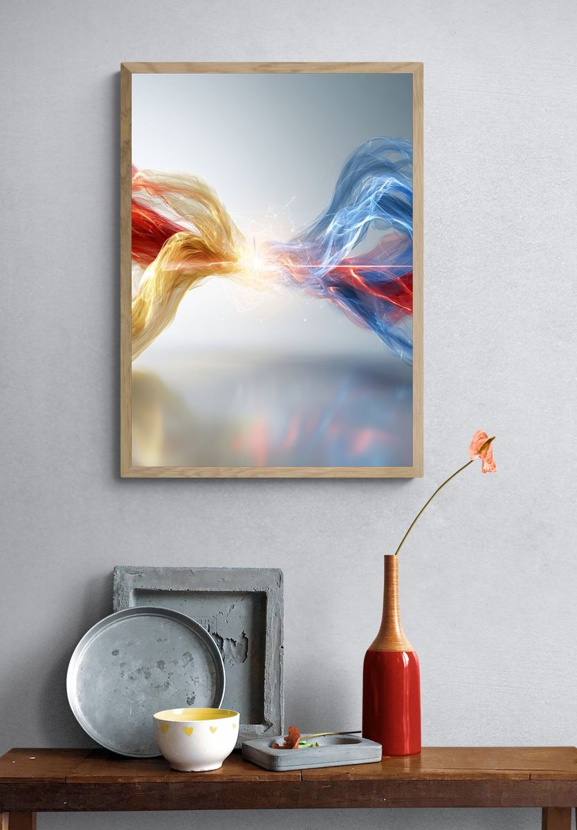 Chromatic Flow Abstract Poster. — room view 3