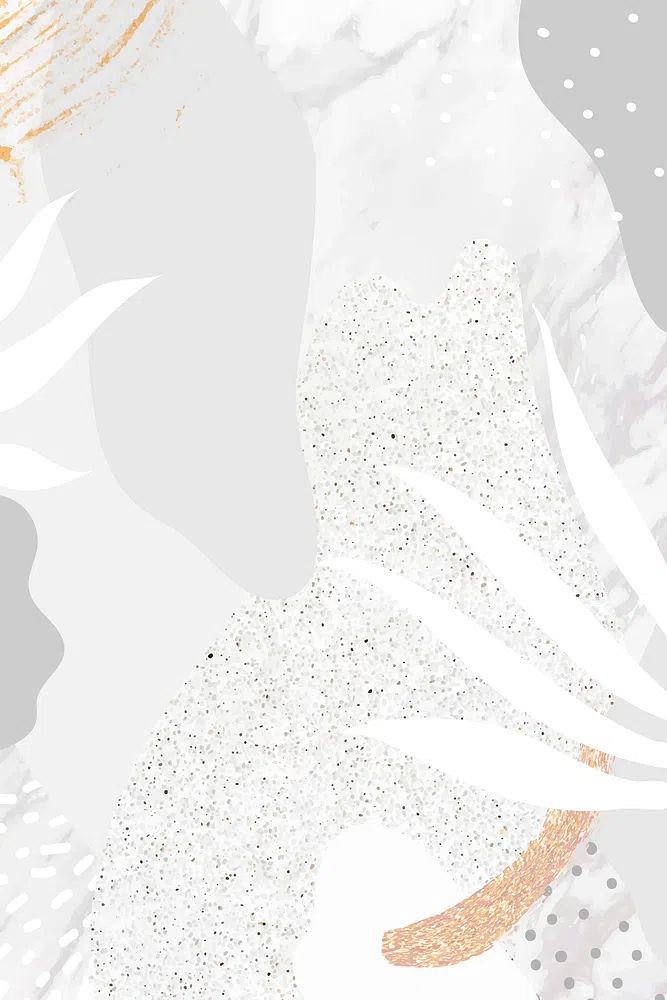 Grayish botanical Memphis pattern background. poster detail