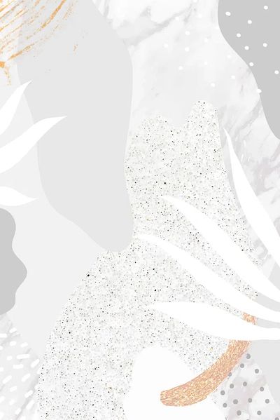 Grayish botanical Memphis pattern background.