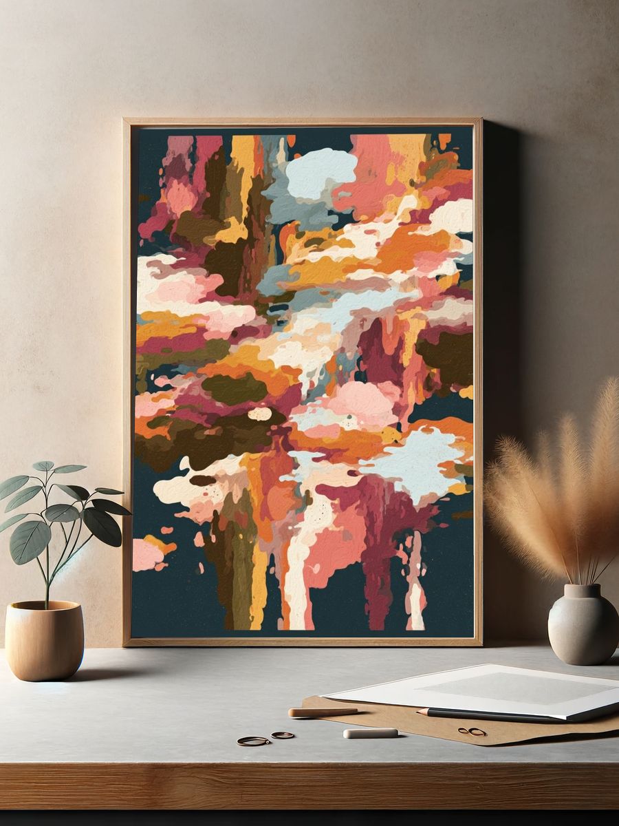 Abstract Cloud Burst Poster. — room view 2