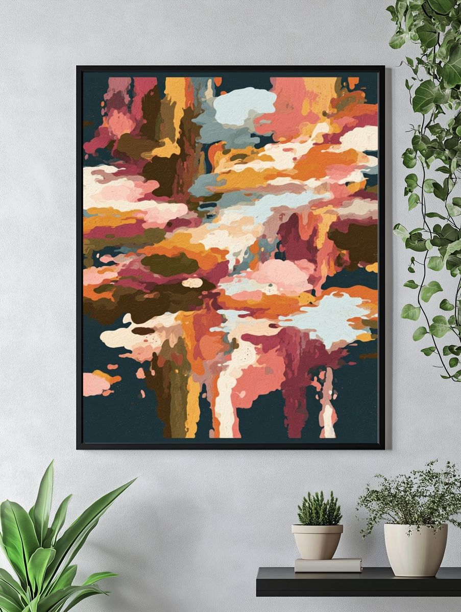 Abstract Cloud Burst Poster. — room view 4