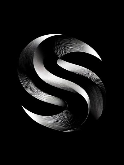 Abstract Monochrome S Poster.