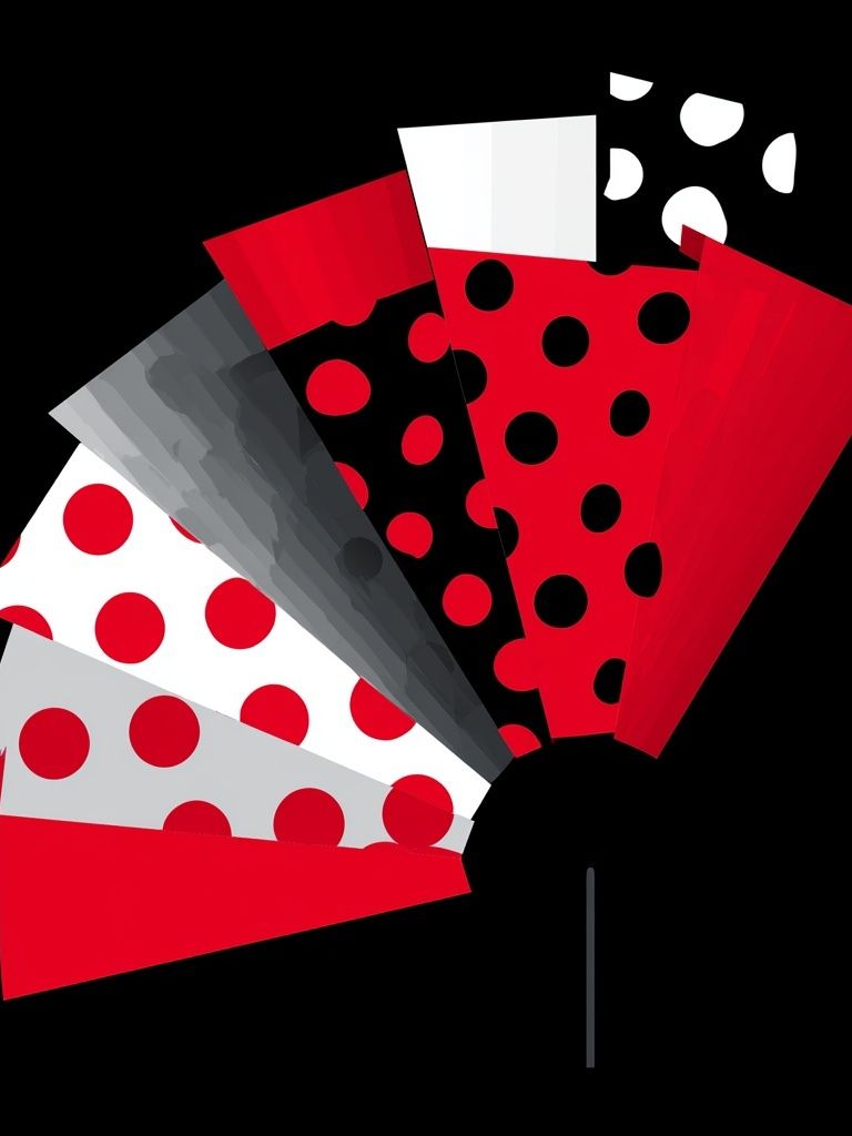 Red Polka Dot Abstract Poster. poster — abstract art