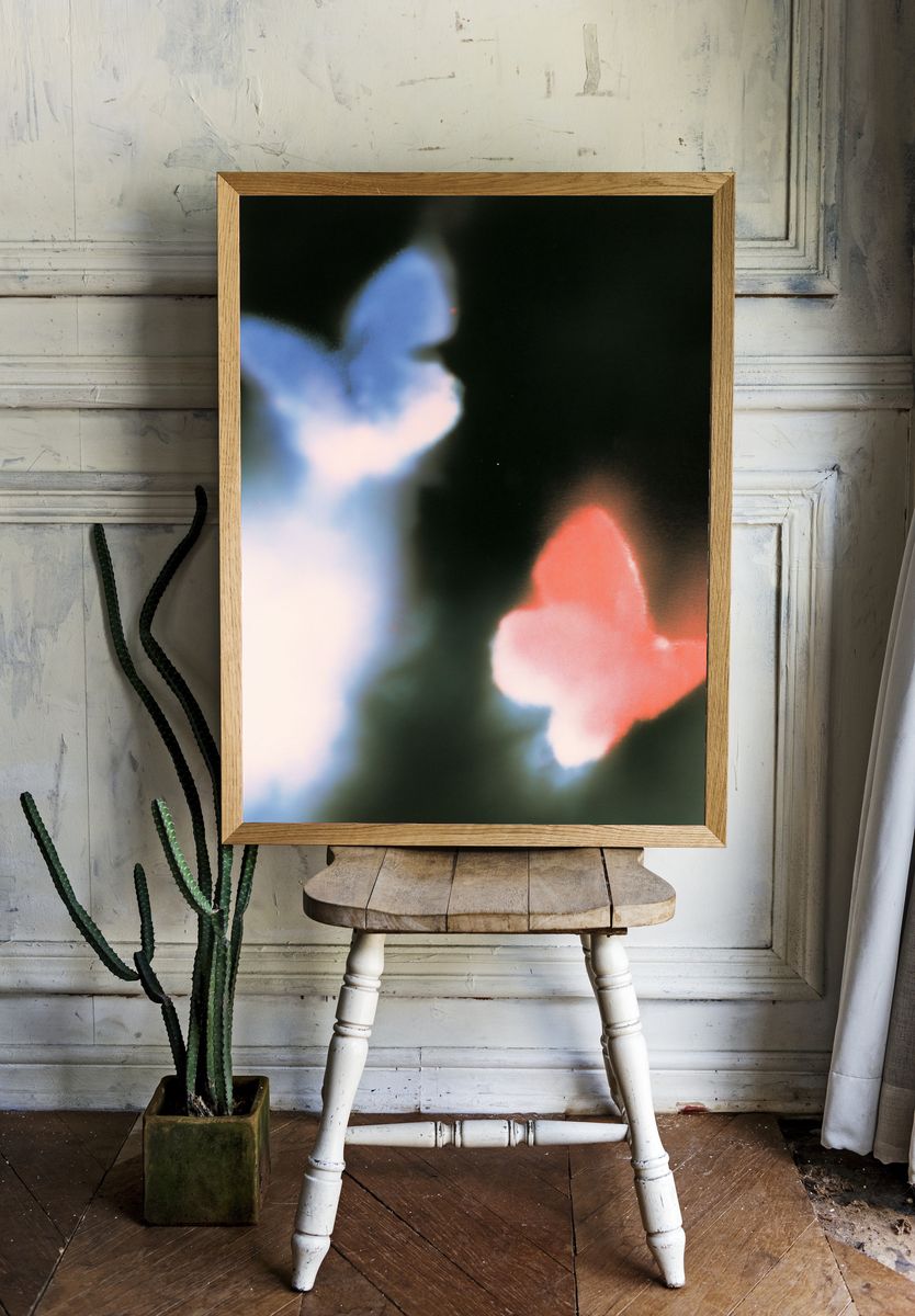 Dreamy Butterfly Abstract Print. — room view 1