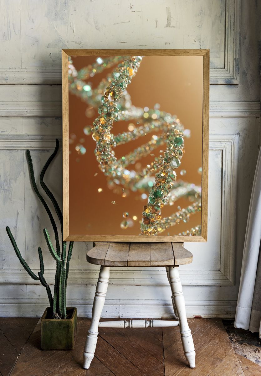 Crystal DNA Abstract Poster. room preview