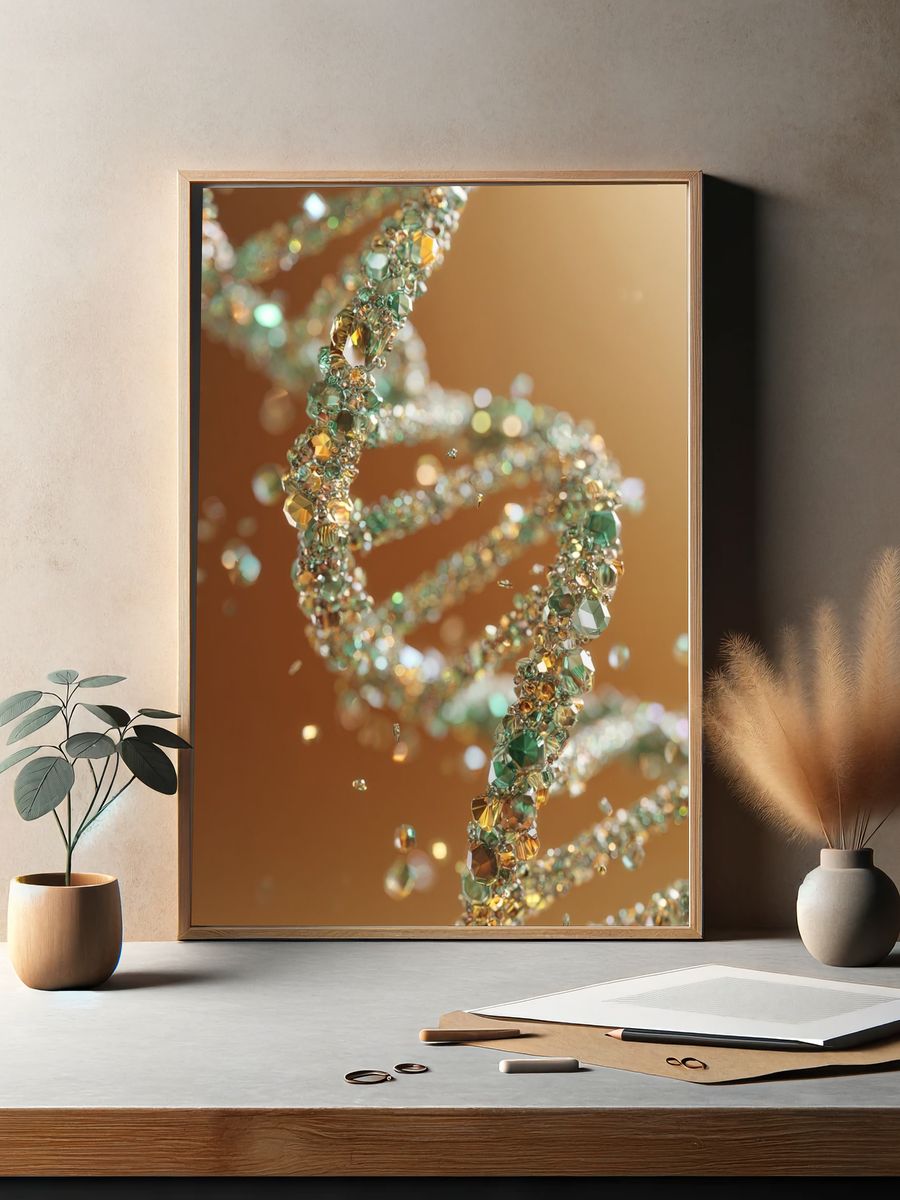 Crystal DNA Abstract Poster. — room view 2