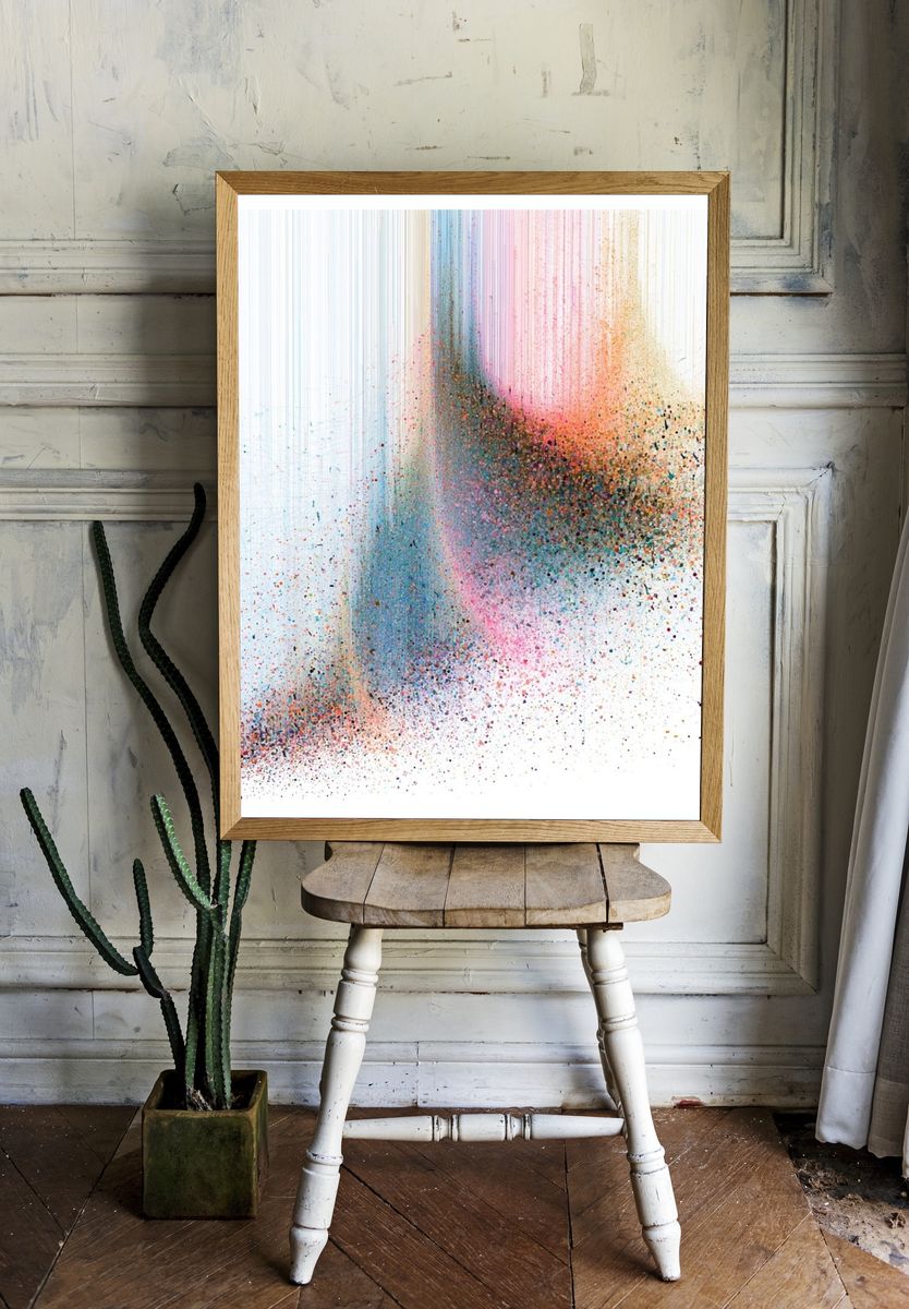 Pastel Color Burst Abstract Poster. room preview